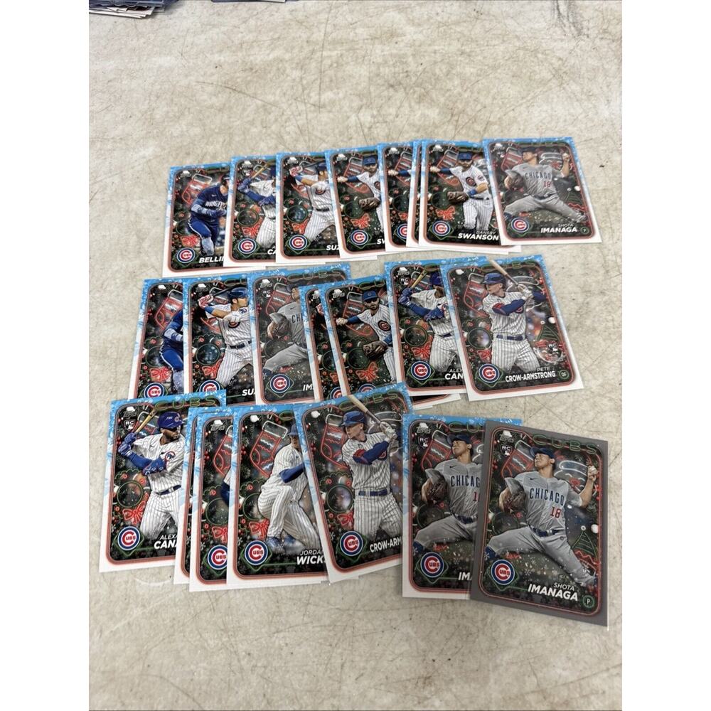 2024 Topps Holiday Chicago Cubs Lot Shoto Imanaga Gray Pete Crow Armstrong